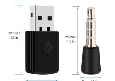3.5mm Bluetooth 4.0 + EDR USB Bluetooth Dongle Latest Version USB Adapter for PS4 Stable Performance for Bluetooth Headsets New