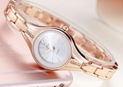 JW Rose Gold Quartz Watch Women Clock Luxury Brand Stainless steel Bracelet watches Ladies Dress Crystal Wristwatches relogio